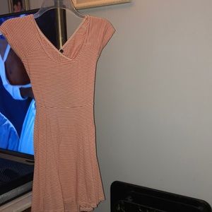 Orange stripped dress